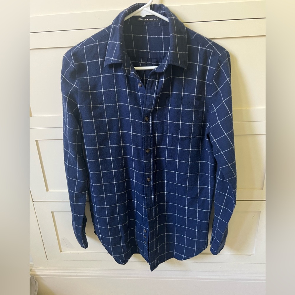 Brandy Melville plaid flannel shirt